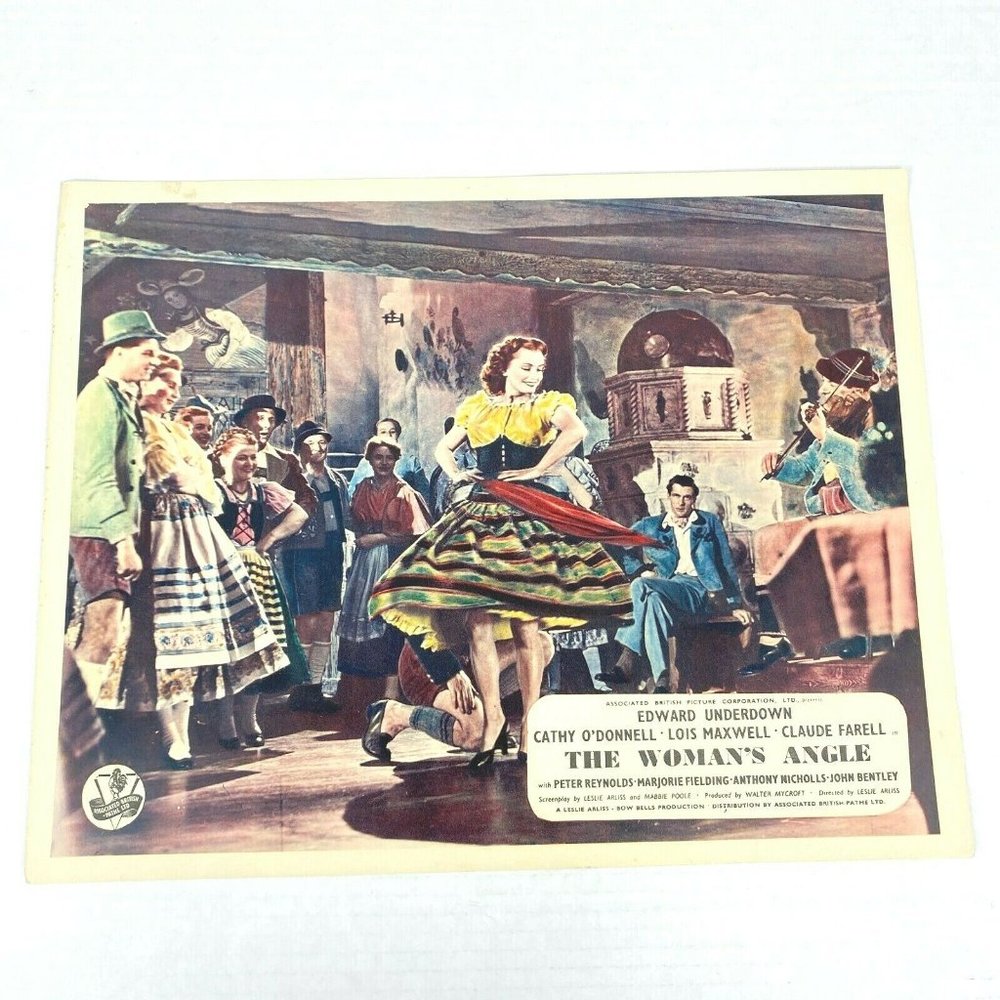The Womans Angle 1952 Lobby Card Movie Poster Cathy Odonnell Lois Maxwell UK VTG